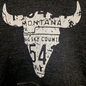 J. America Dark Gray Buffalo Graphic Sweatshirt